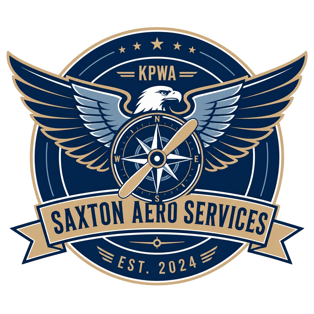 Saxton Aero Services badge logo